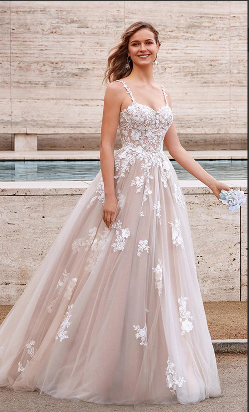 Alyce Paris
Wedding Dress: 5090. Long, Plunging Neckline, Medium Fullness