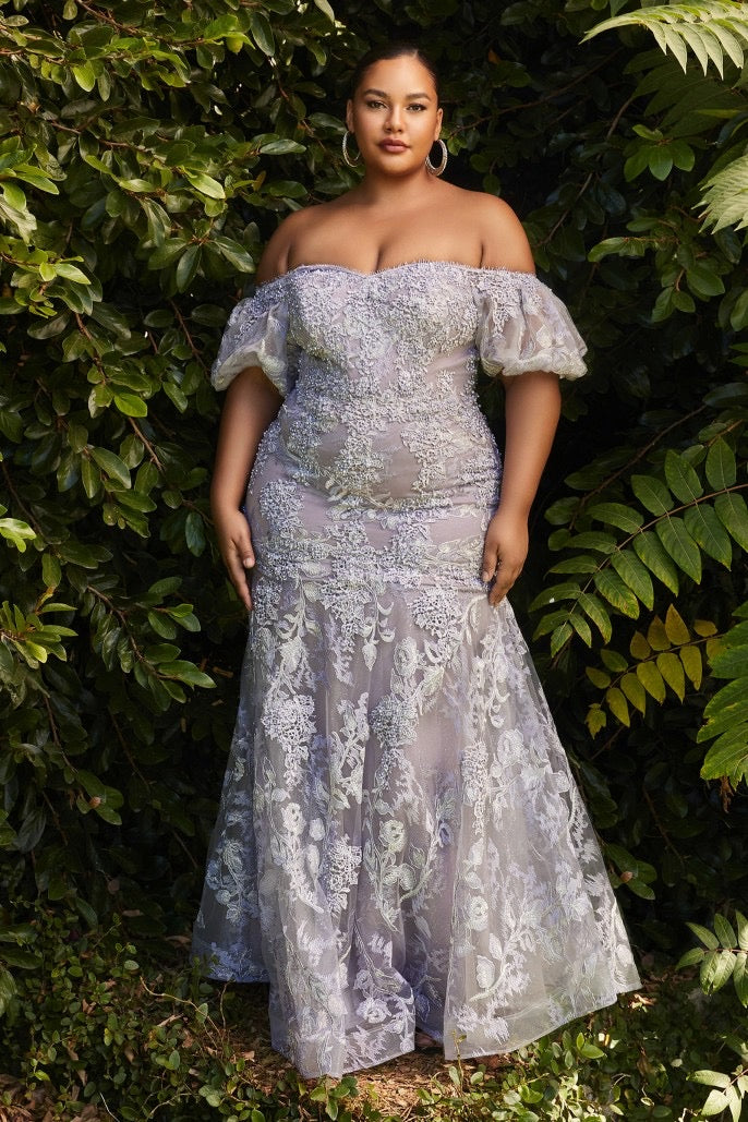 OFF THE SHOULDER MERMAID GOWN-Cinderella CD959C