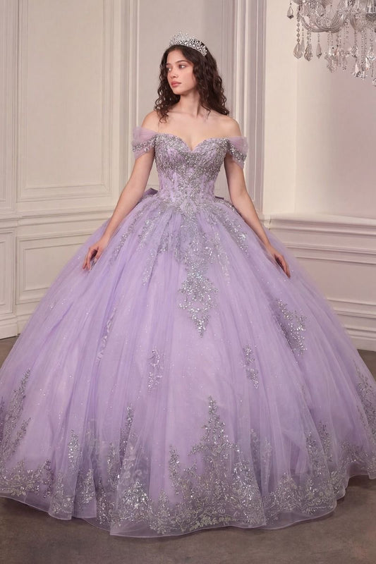 Applique Sweetheart Ball Gown by Ladivine 15730
