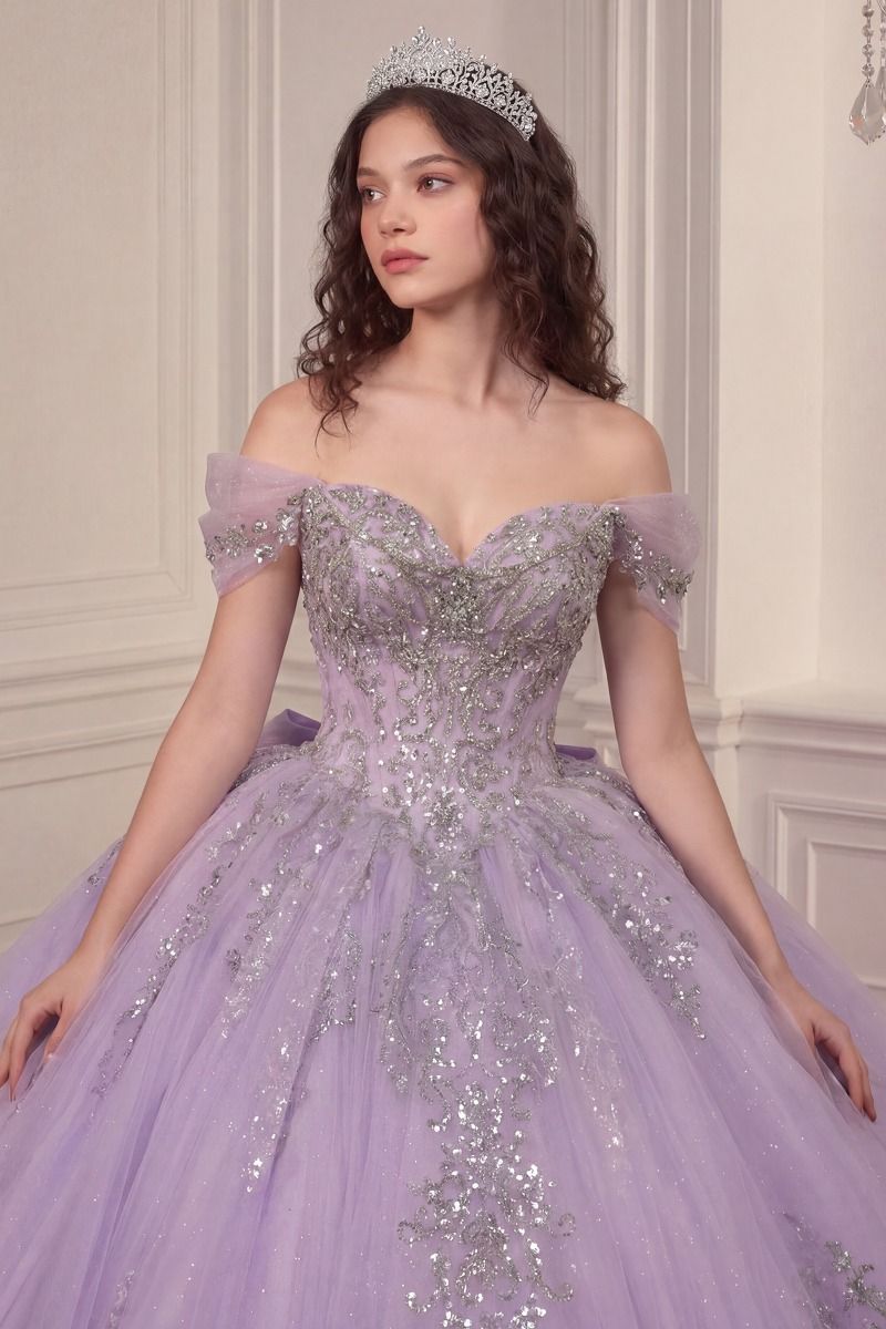 Applique Sweetheart Ball Gown by Ladivine 15730