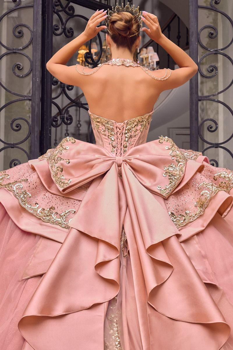 Beaded Sweetheart Ball Gown by Ladivine 15744