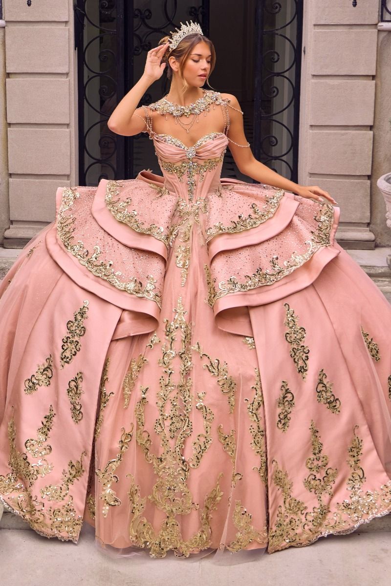 Beaded Sweetheart Ball Gown by Ladivine 15744