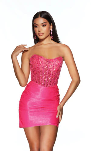 Alyce Paris
Formal Dress: 4916. Short, Strapless, Straight, Closed Back