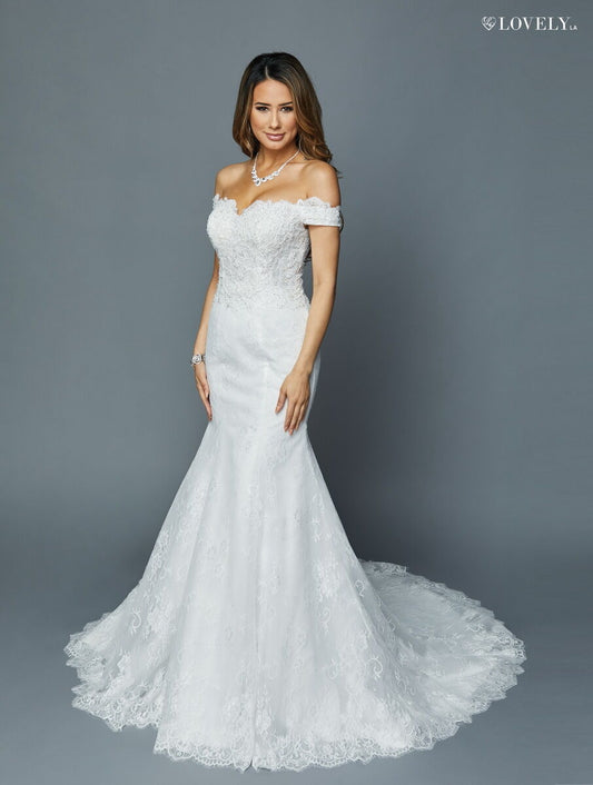 A-LINE BRIDAL GOWN OFF SHOULDER-STYLE 398