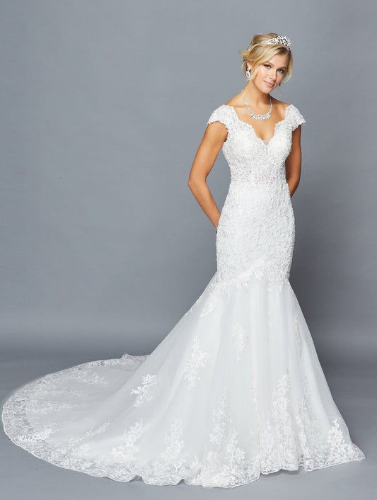 V-NECKLINE WEDDING DRESS